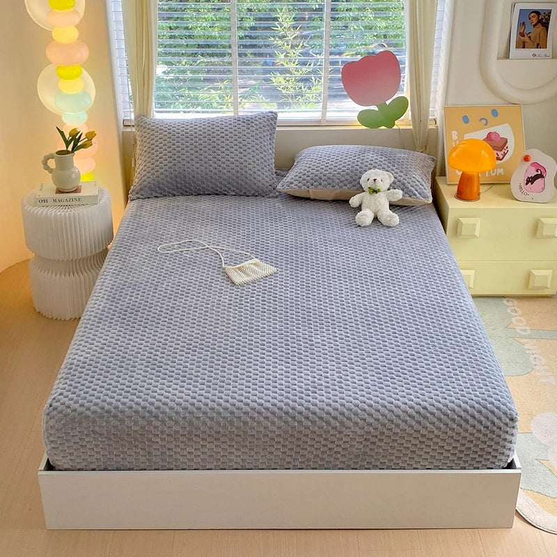 Ultra-Soft Velvety Rainbow Fitted Sheet