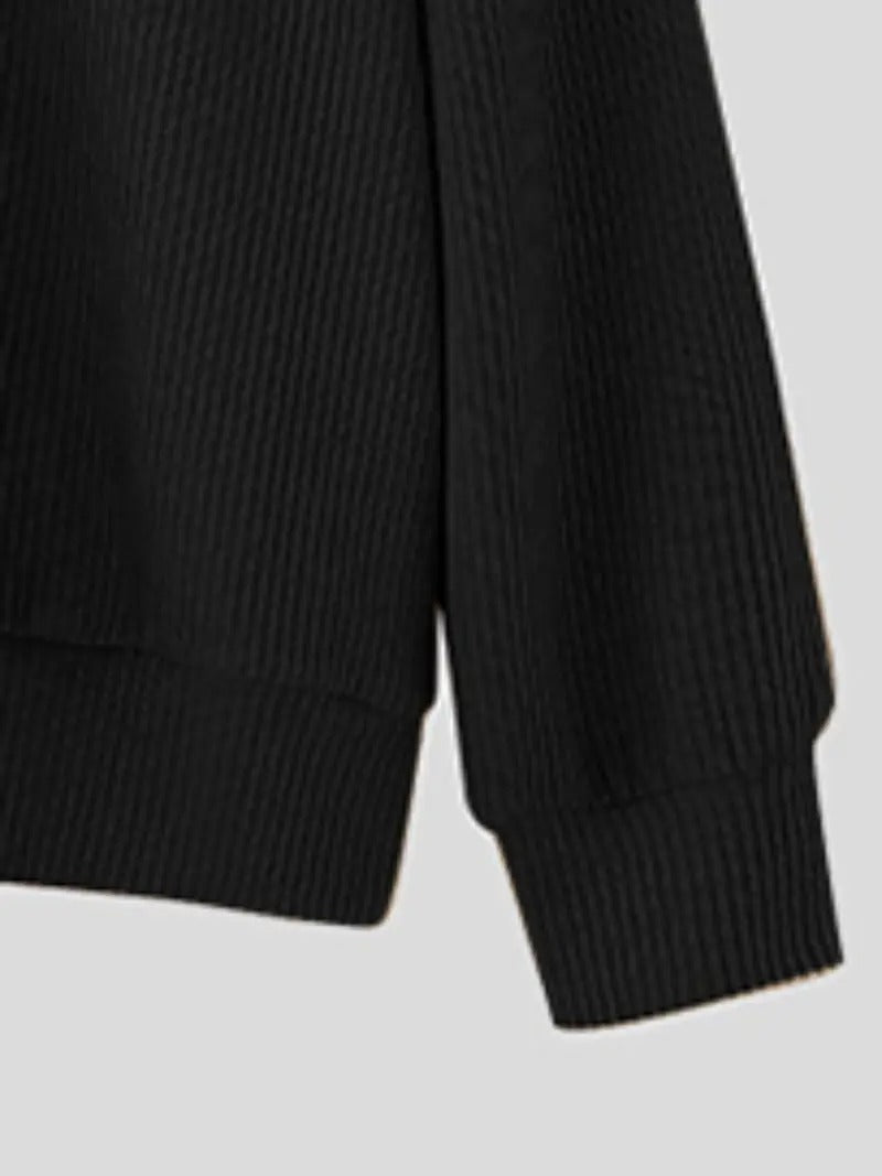 V-Neck Cardigan for Men - Diagonal Button Accent