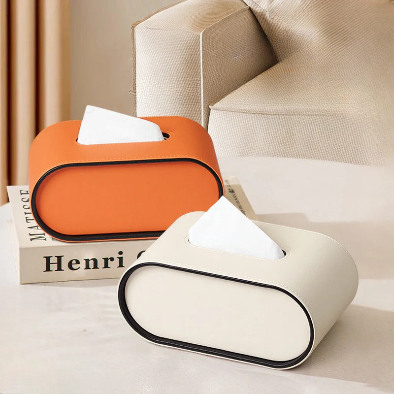 Harper Dale Leather Tissue Box