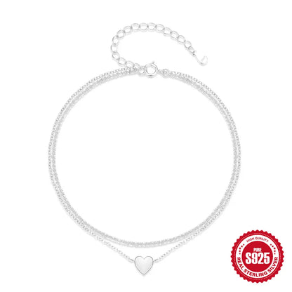 Tide & Heart 925 Silver Anklet