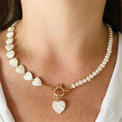 Flowing Hearts Asymmetric Necklace