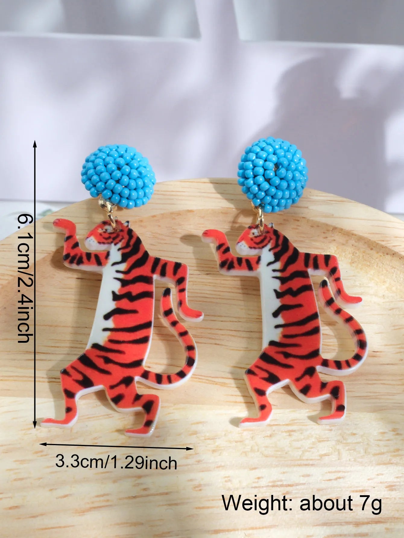 Fierce & Playful Dancing Tiger Earrings