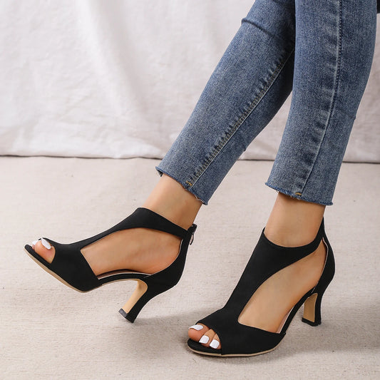 Harper Dale Open Toe T-Strap Comfort Heels