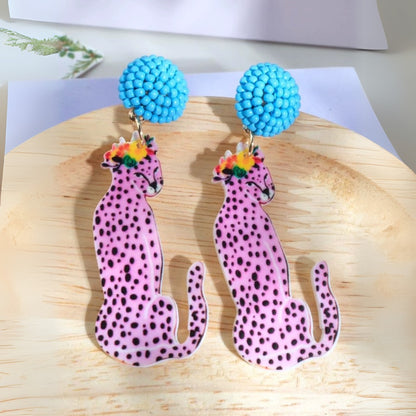 Fierce & Playful Dancing Tiger Earrings