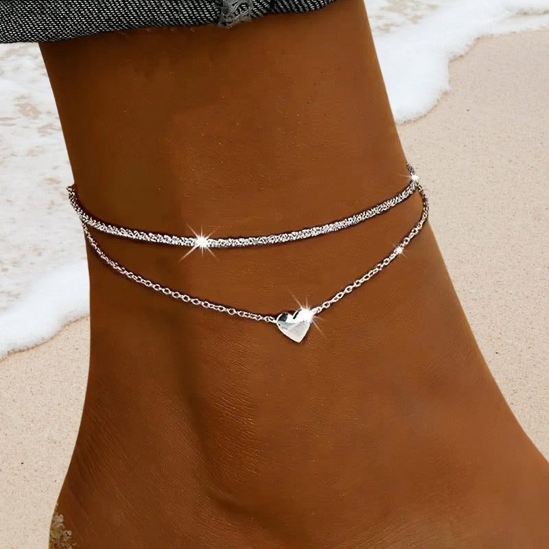 Tide & Heart 925 Silver Anklet