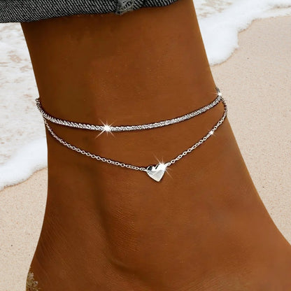 Tide & Heart 925 Silver Anklet