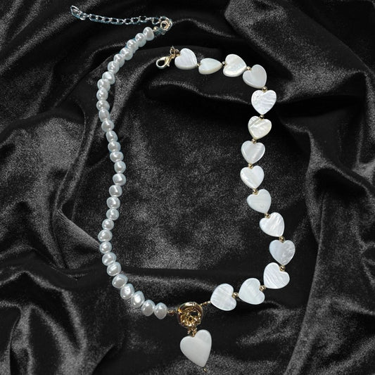 Flowing Hearts Asymmetric Necklace