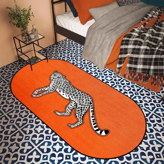 Leopard Luxe: Elegant Rug for Your Living Space