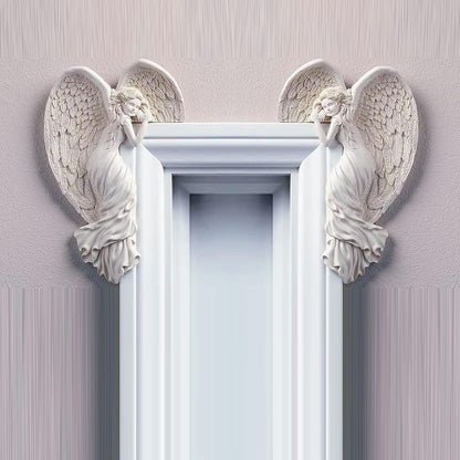 Heaven's Gatekeepers: Resin-Crafted Angel Wing Door Ornaments